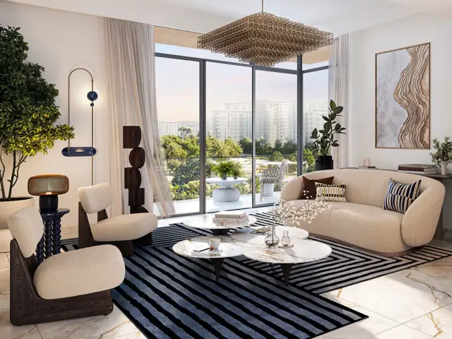 Address Residences Dubai Hills, living room interior