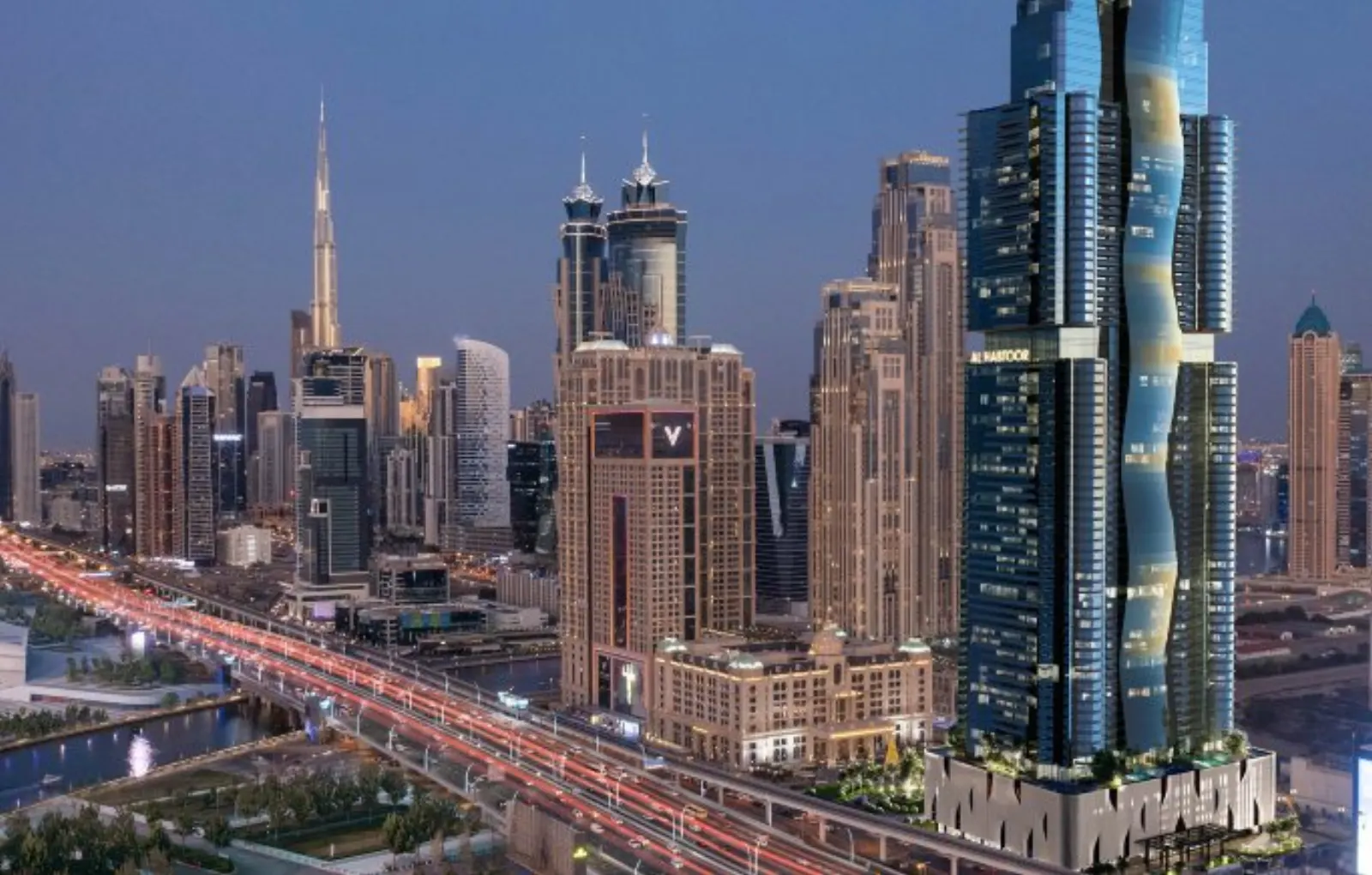 Al Habtoor Tower, skyline exterior view