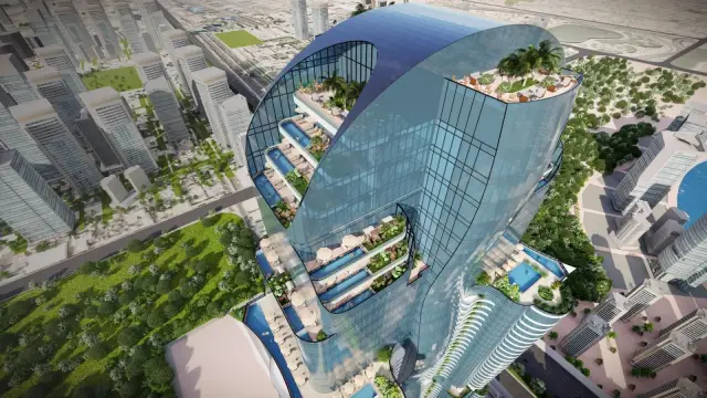 Al Habtoor Tower business bay canal view