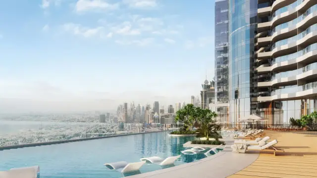 Al Habtoor Tower pool deck, alternate view