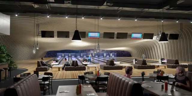 Alliance Centropolis bowling lounge render