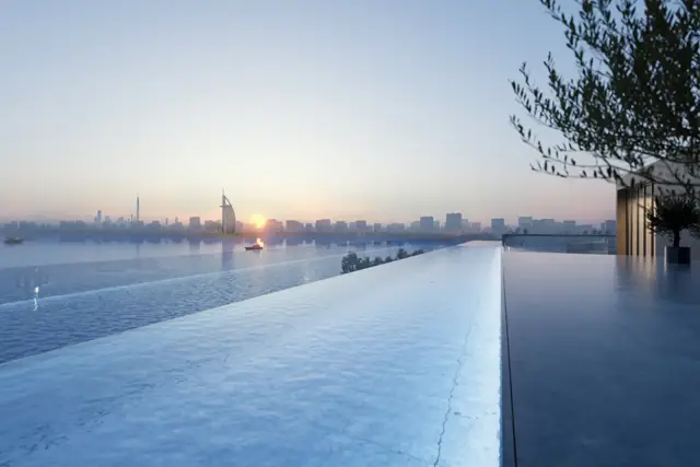 Armani Beach Residences, gallery interior render