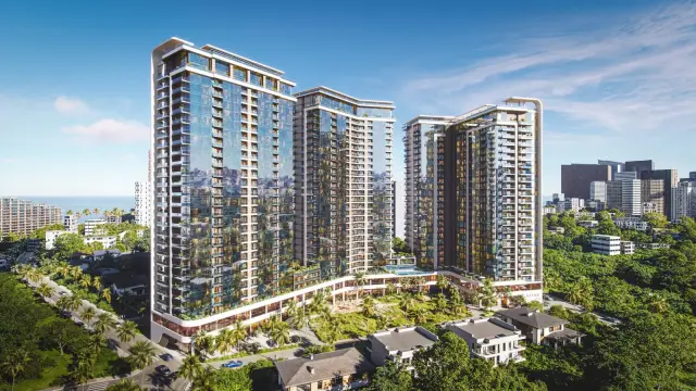 Artex Parkline seafront towers exterior with pool deck