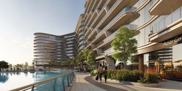 Azizi Venice retail promenade along the canal