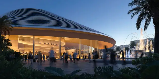 Azizi Venice lagoon-front exterior view