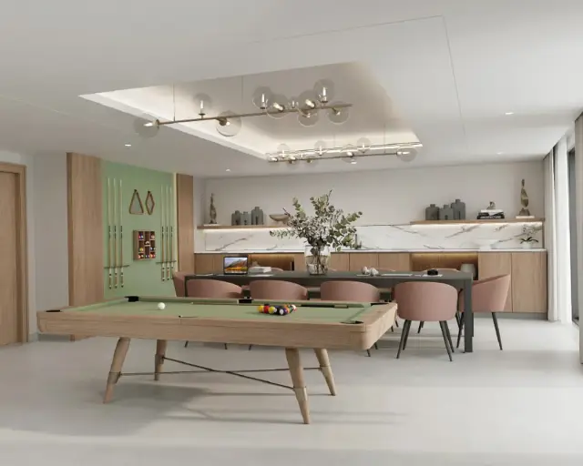 Azizi Wasel residents games room with billiard table