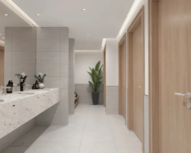 Azizi Wasel shared bathroom and changing area