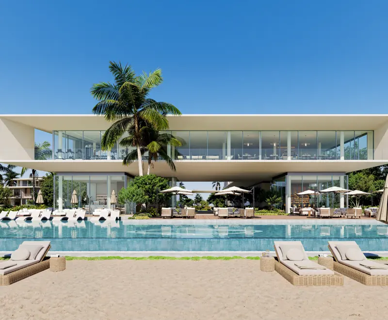 Bay Estate، Dubai Islands، صورة تصميمية من المطور، النادي الشاطئي
