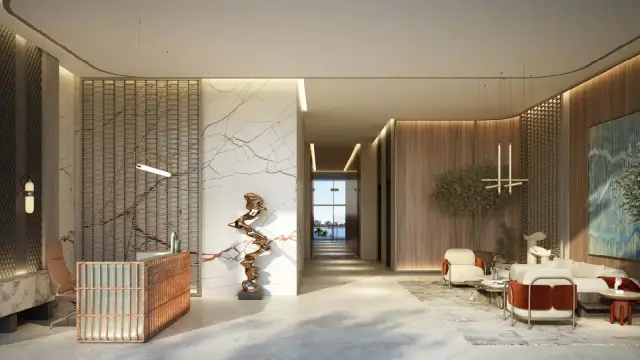 Bay Grove Residences lobby interior