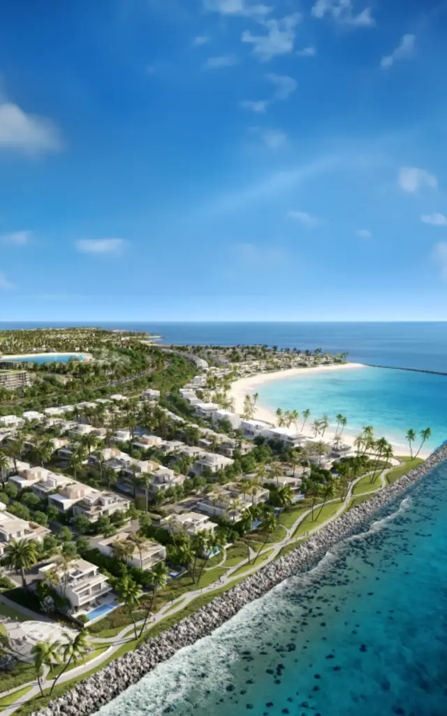 Bay Villas beachfront render, Dubai Islands
