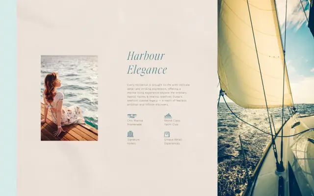 Harbour Elegance, marina lifestyle detail with sailboat