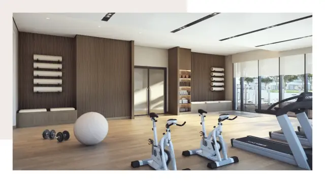 Beach Mansion resident gym interior