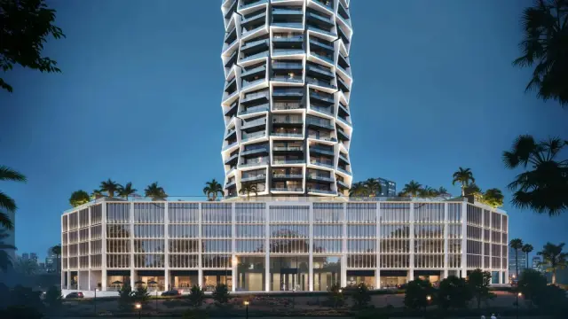 Binghatti Circle tower exterior, daytime view