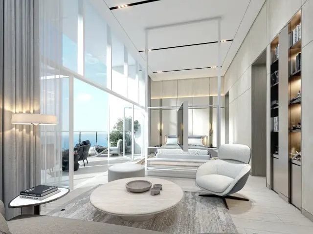 Cape Hayat bedroom with sea-view terrace