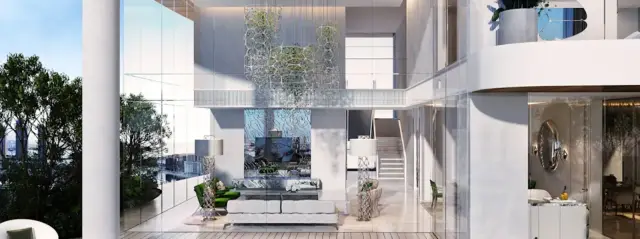 DAMAC Bay 2 by Cavalli duplex living room interior