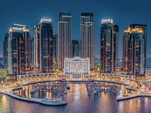 Dubai Creek Residences marina-facing view