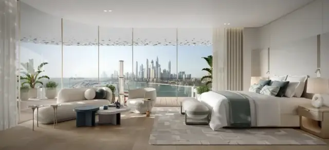 Dubai Harbour Residences penthouse master bedroom