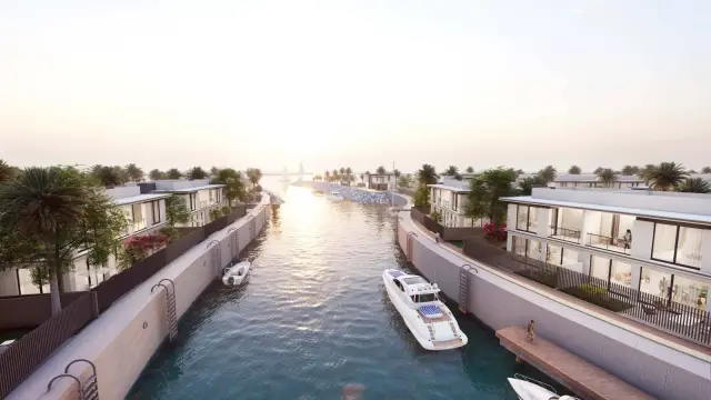 Falcon Island waterfront villas and private boat moorings