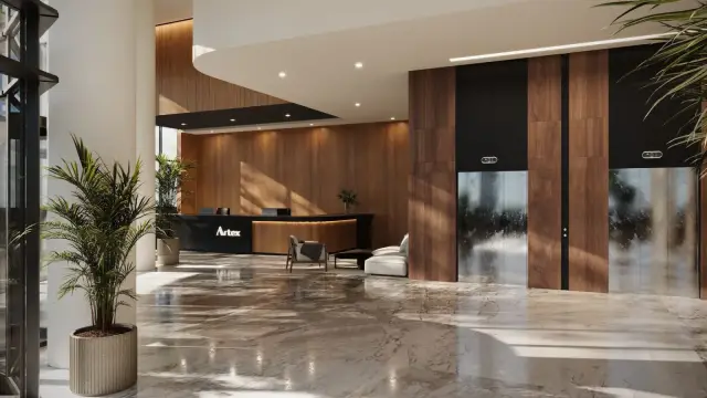 Gate by Artex lobby interior render