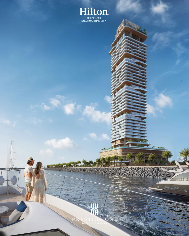 Hilton Residences, developer visualisation, Dubai Maritime City