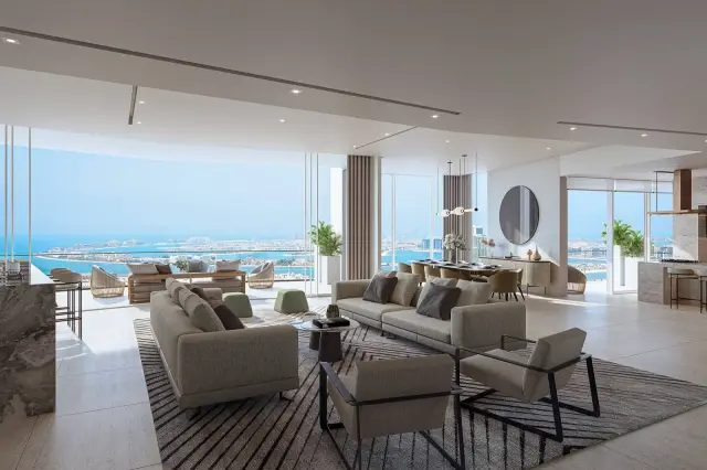 Liv Marina tower exterior render in Dubai Marina