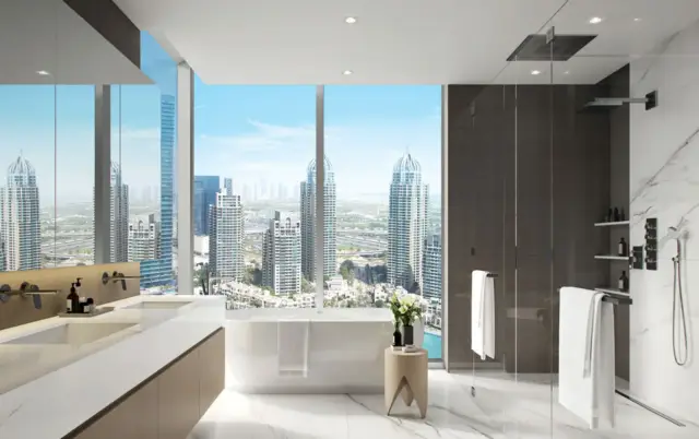 Liv Marina tower waterfront facade