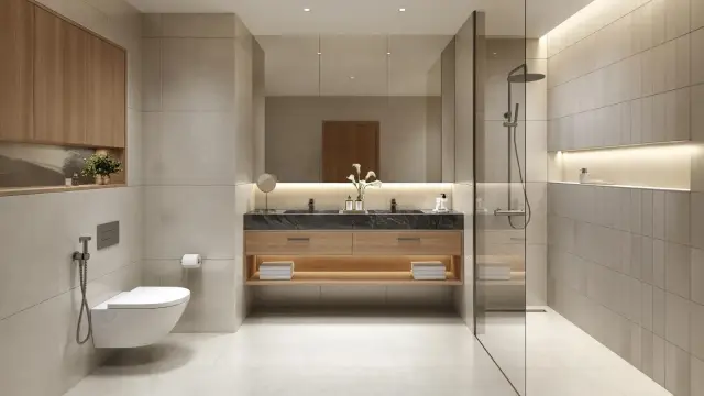 Bathroom interior render