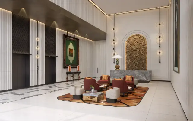 Mallside Residence, lobby interior