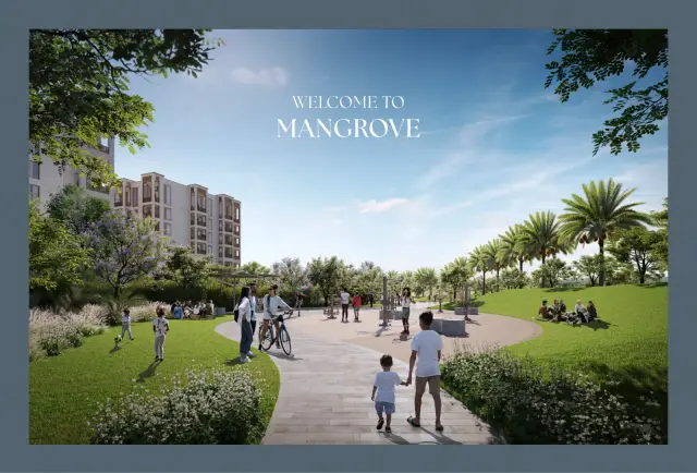 Mangrove community park walkway with towers