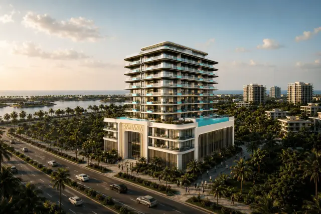 Ocean Crest tower exterior, Dubai Islands