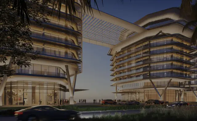 The Peninsula Dubai Residences marina masterplan view