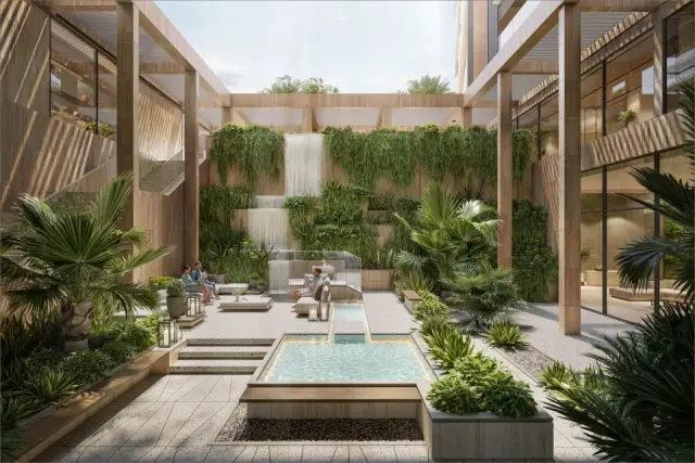 Playa Del Sol facade with beachfront setting