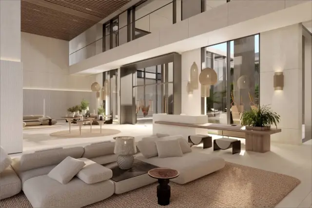 Bedroom interior with contemporary finishes