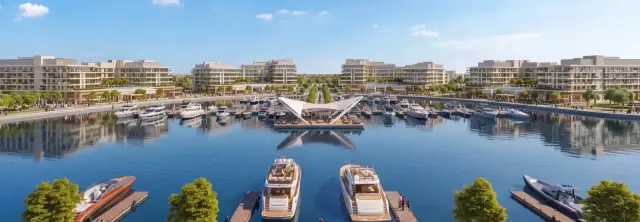 Ramhan Marina with yachts and waterfront promenade