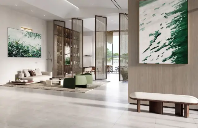 Riverton House, lobby interior