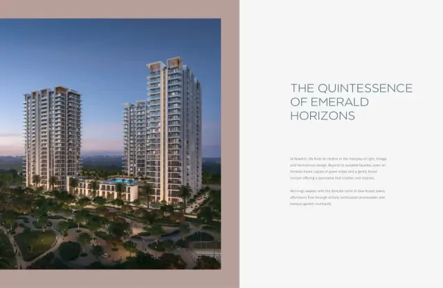Rosehill towers exterior at dusk