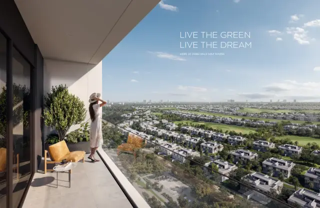 Rosehill balcony with Dubai Hills Estate view