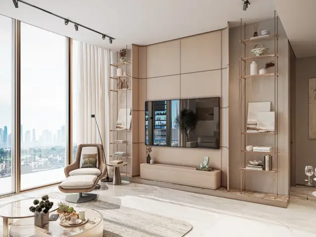 Sea Cliff living and kitchen interior