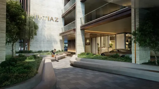 Sea Cliff building entrance and lobby exterior