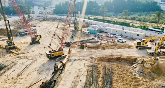 Serenz by Danube construction site progress, aerial view