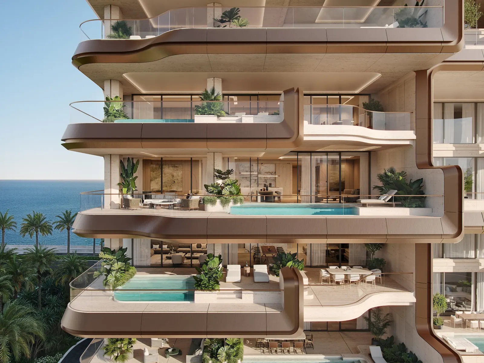 The Alba Residences tower exterior, Palm Jumeirah