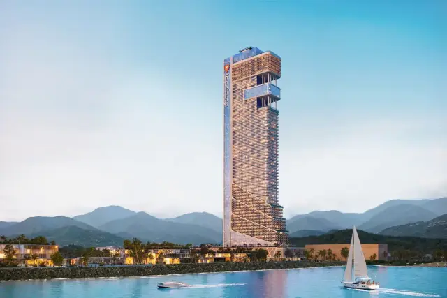 Tonino Lamborghini Tower Batumi waterfront view render