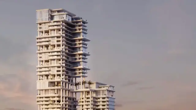 VELA Viento towers at dusk