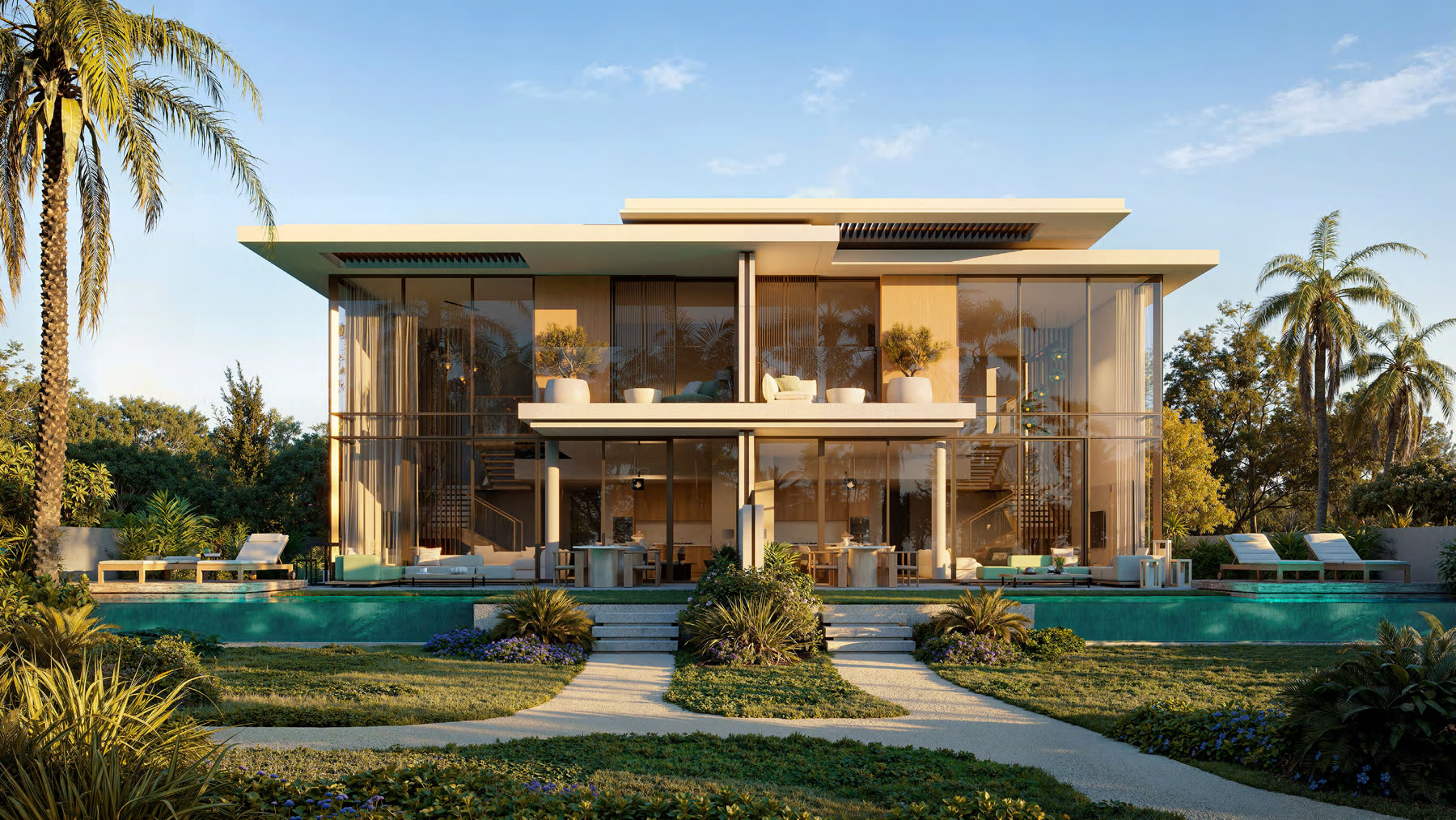 A four-bedroom attached villa
