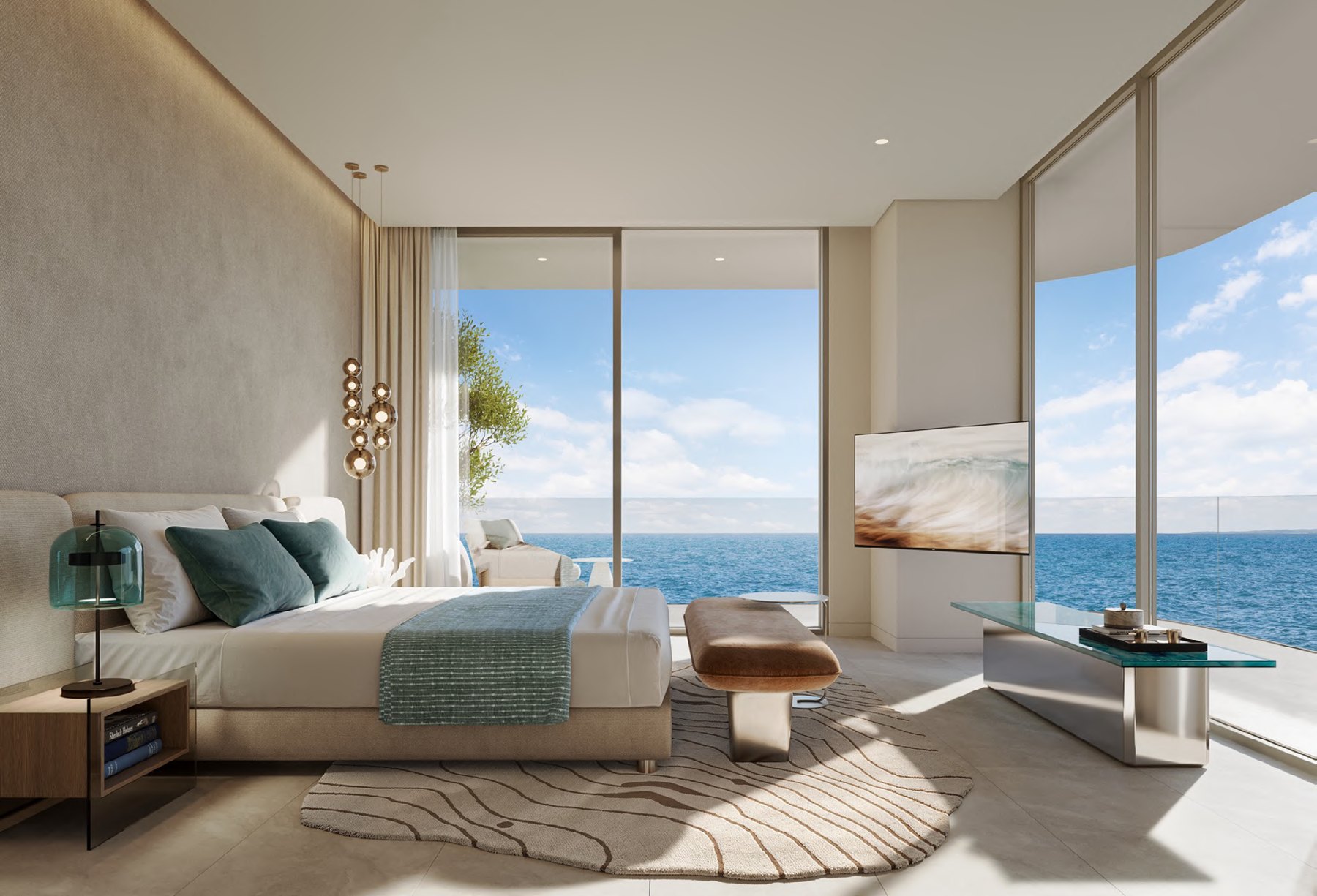 The bedroom with sea view