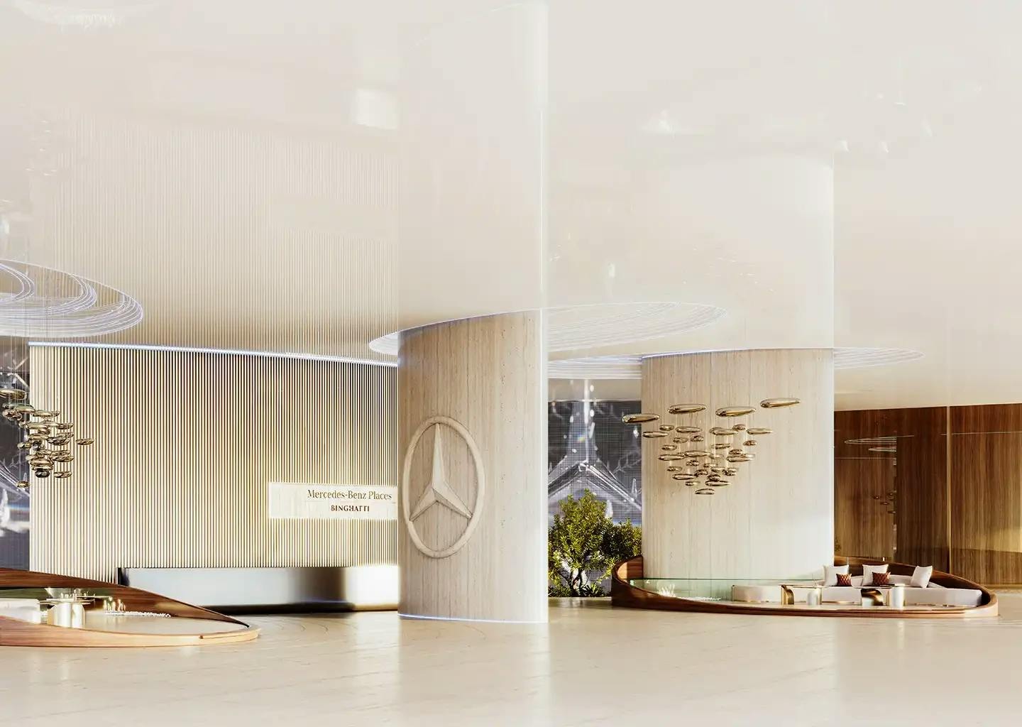 The residential lobby