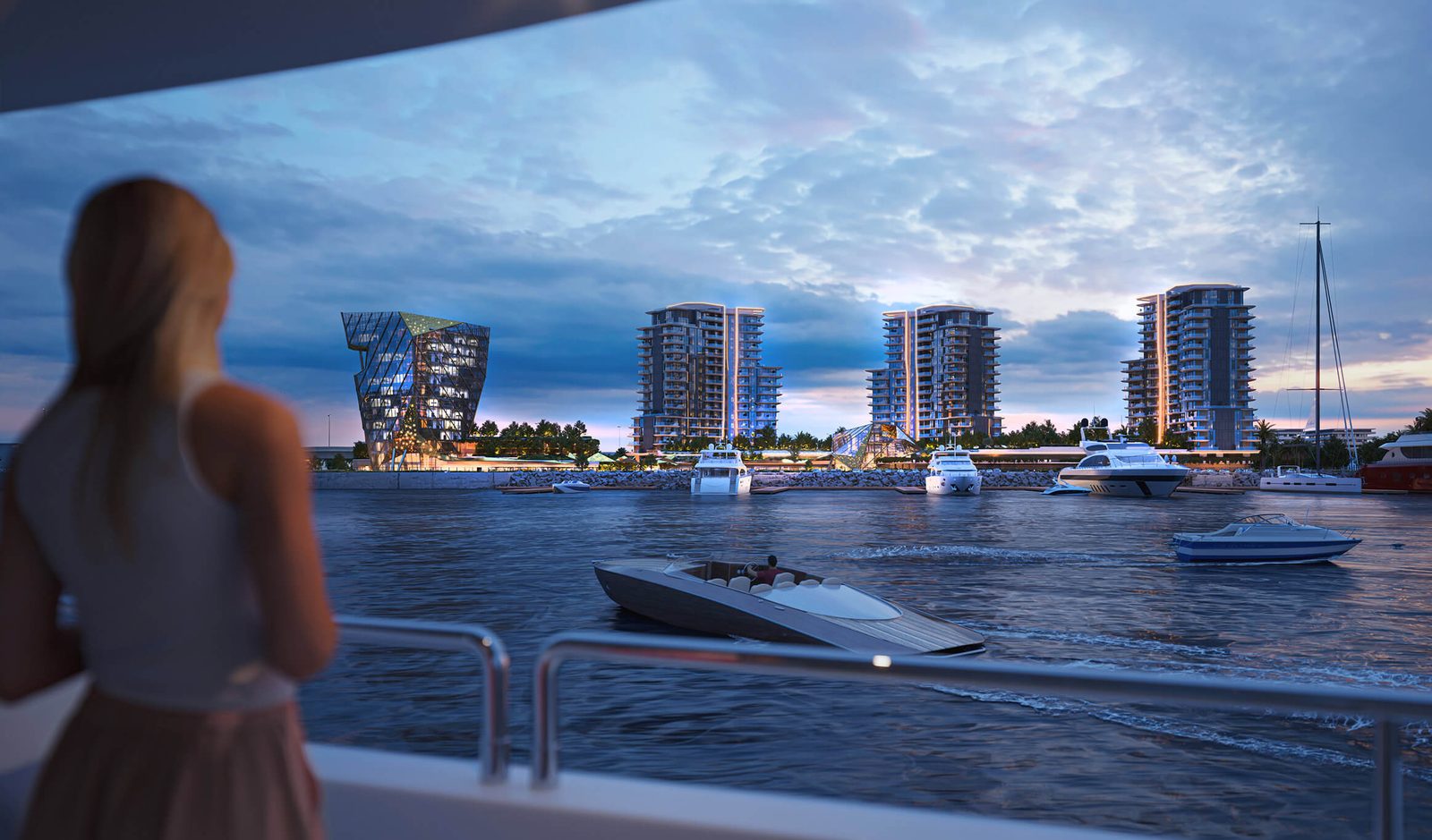 Marina at dusk