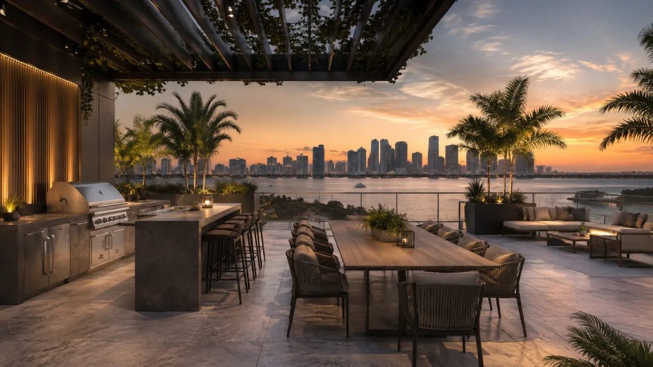 Rooftop lounge