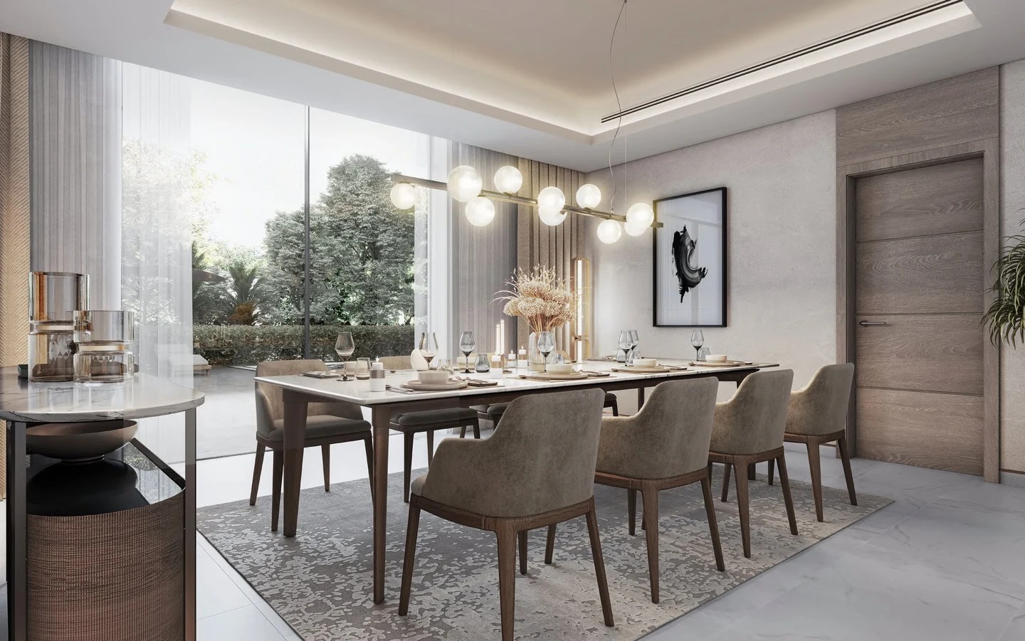 The dining room
