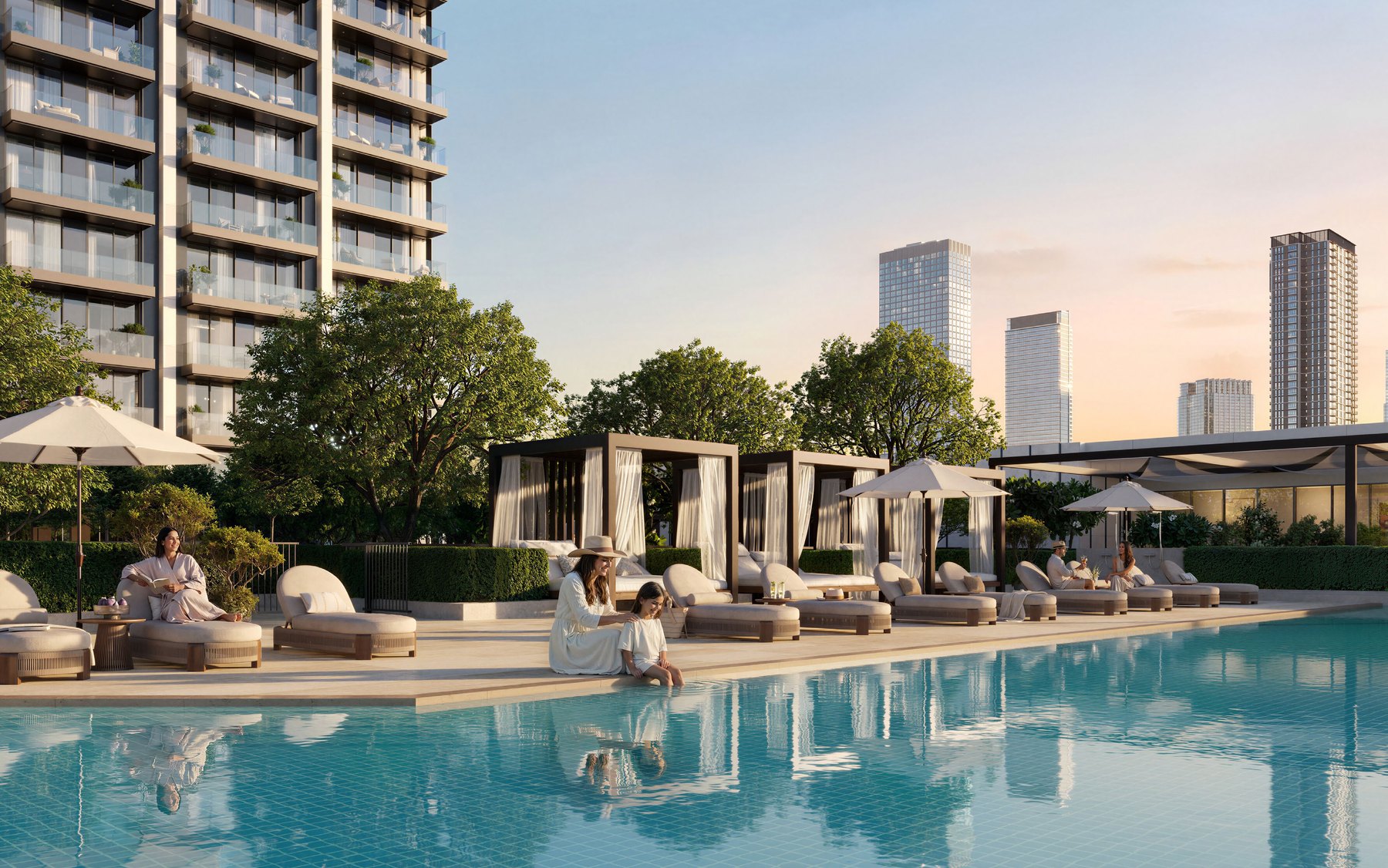 The pool deck